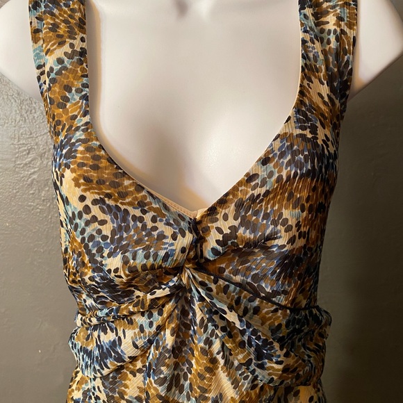 BCX Women's Brown Sleeveless Blouse, Back Tie, V Neck - Picture 13 of 16